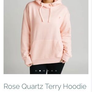 Rose quartz Terry hoodie - nwt- size large